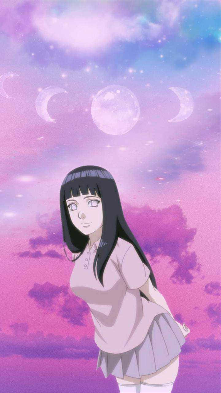 Hinata Uzumaki Phases Of Moon Background