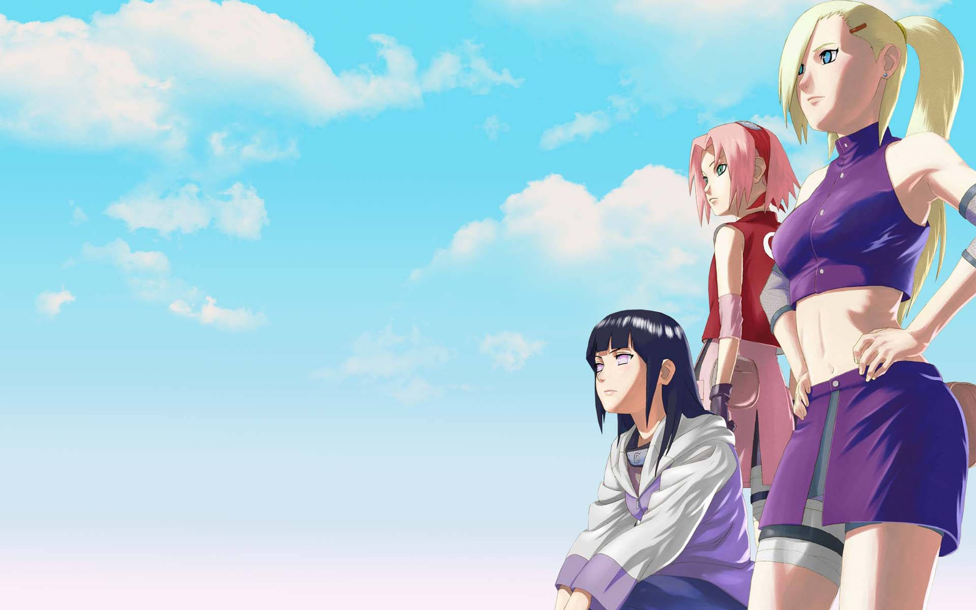 Hinata With Sakura And Ino Background