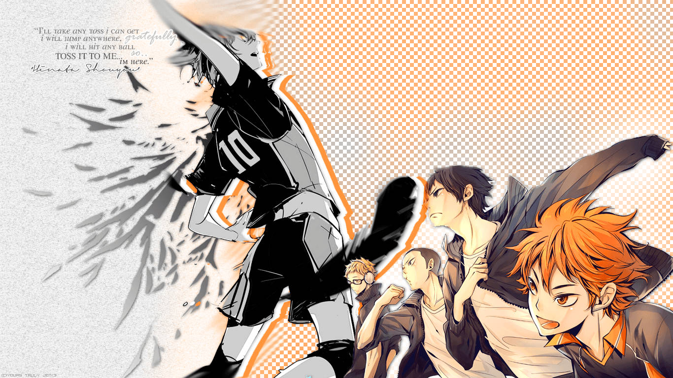 Hinata With Shattered Wings Haikyuu Aesthetic Background