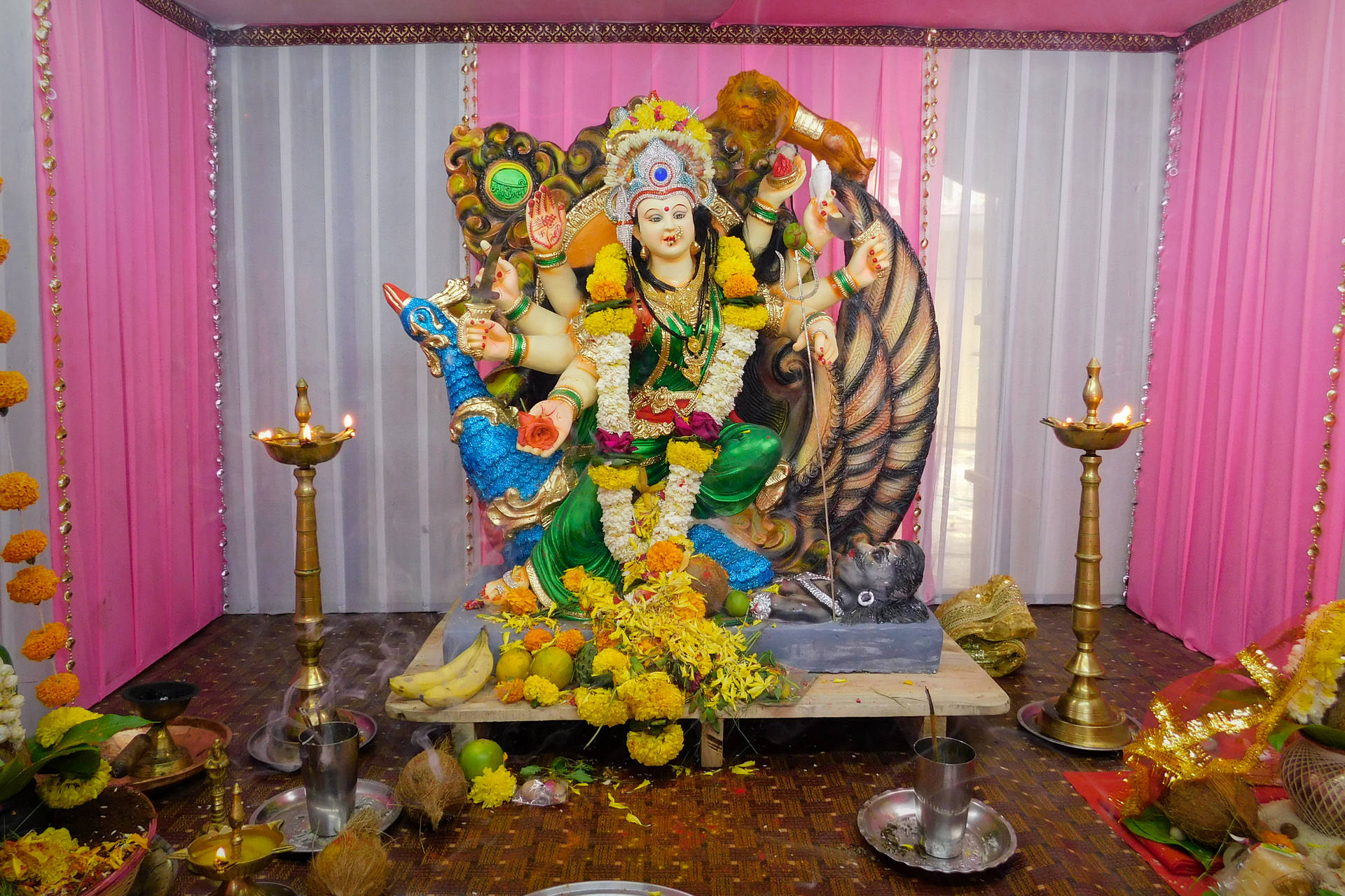 Hindu Deity Maa Durga Background