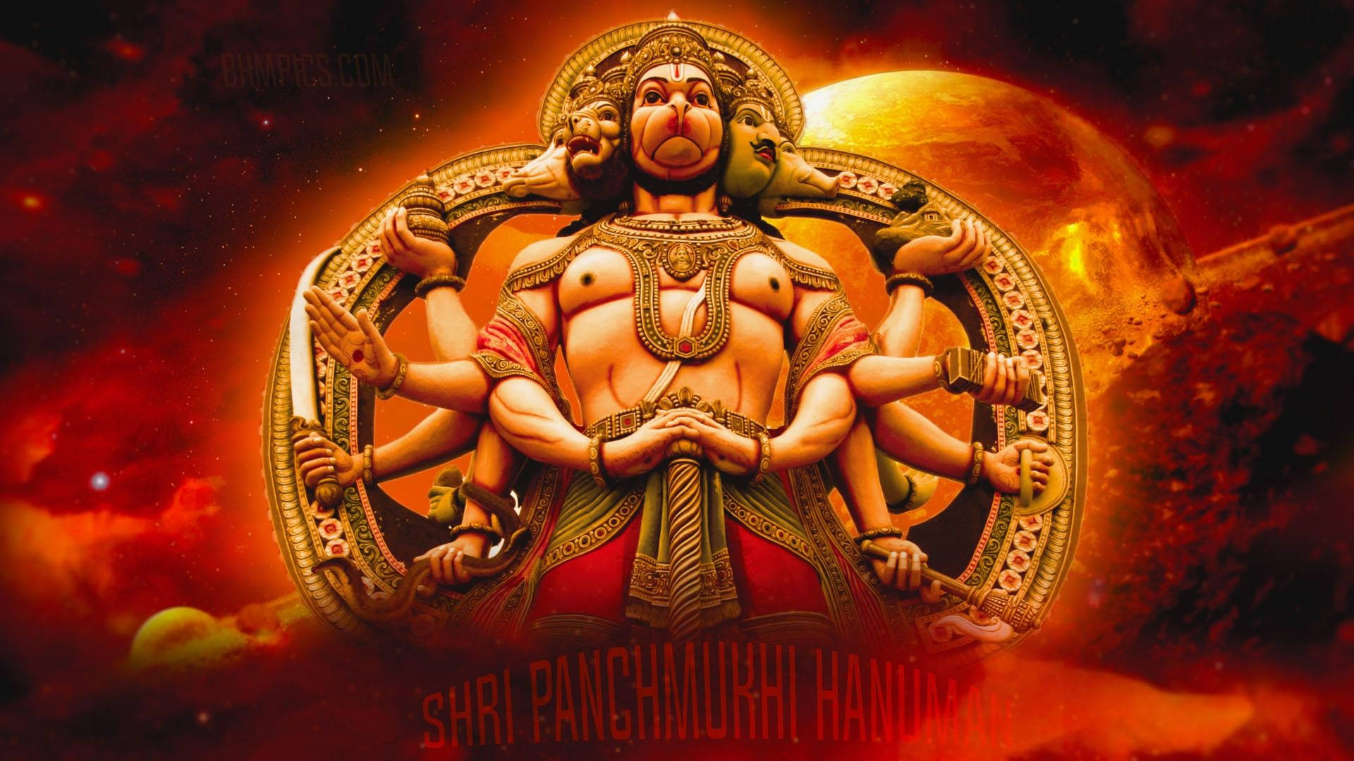 Hindu Deity Panchmukhi Hanuman Status
