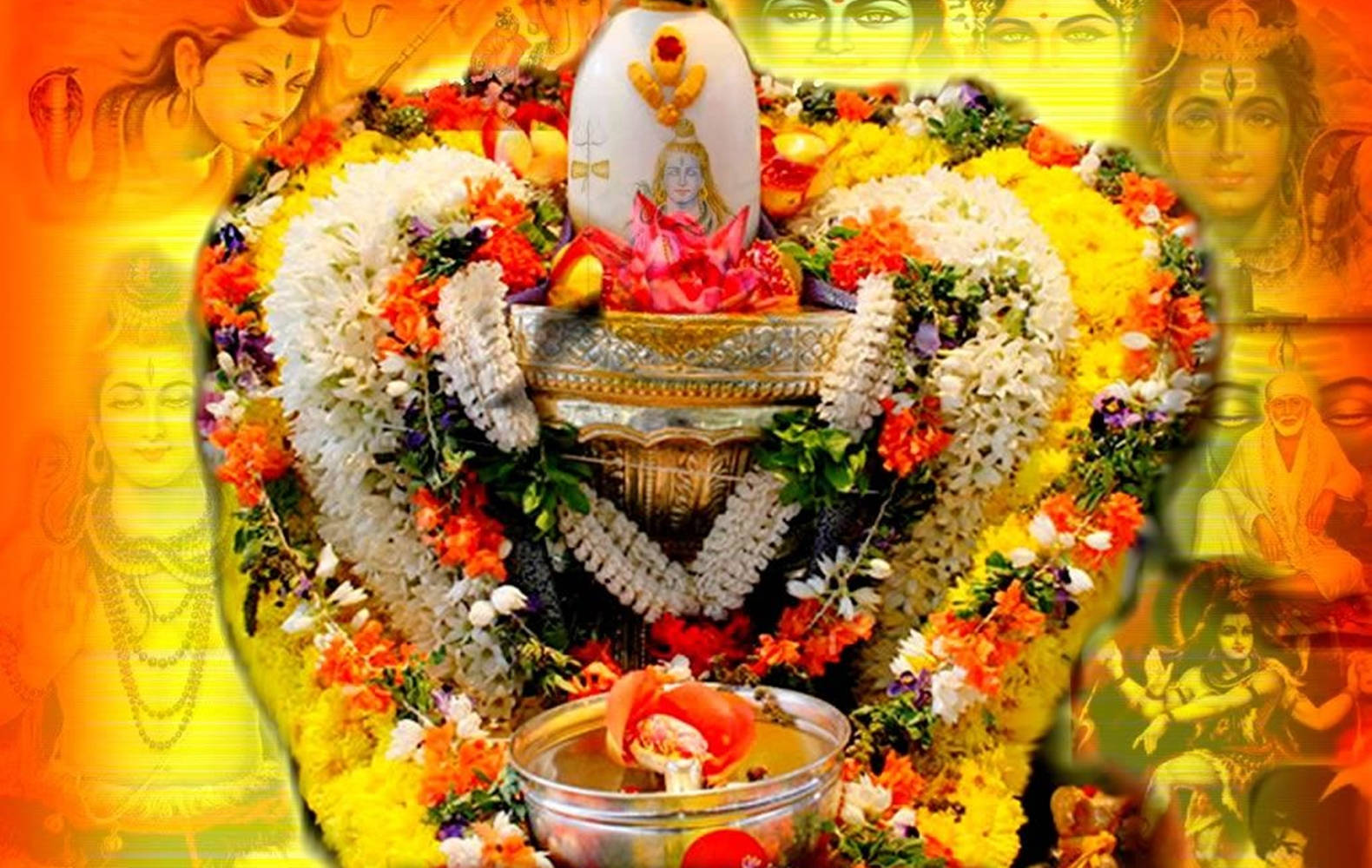 Hindu Deity Shrine Shiva Lingam Background