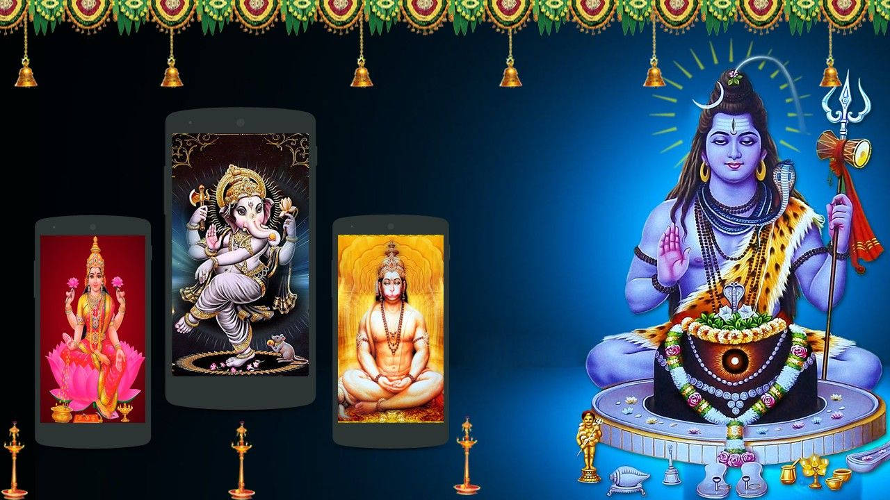 Hindu God Digital Art Background