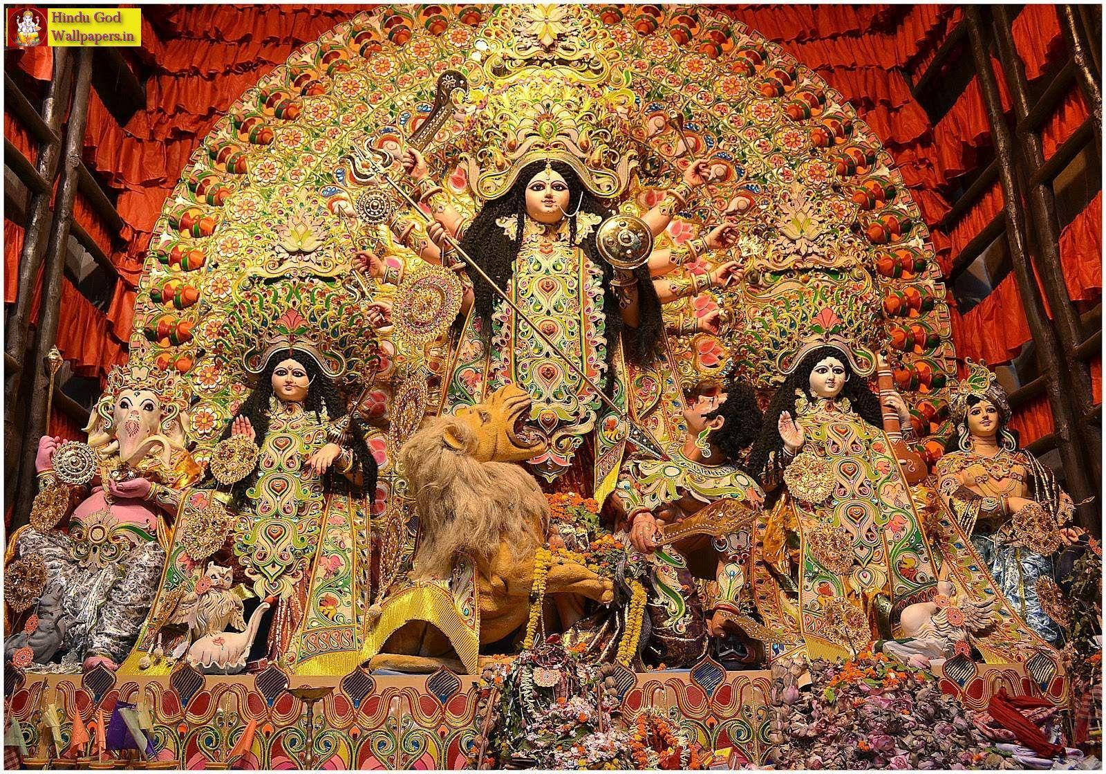 Hindu God Durga Festival Background