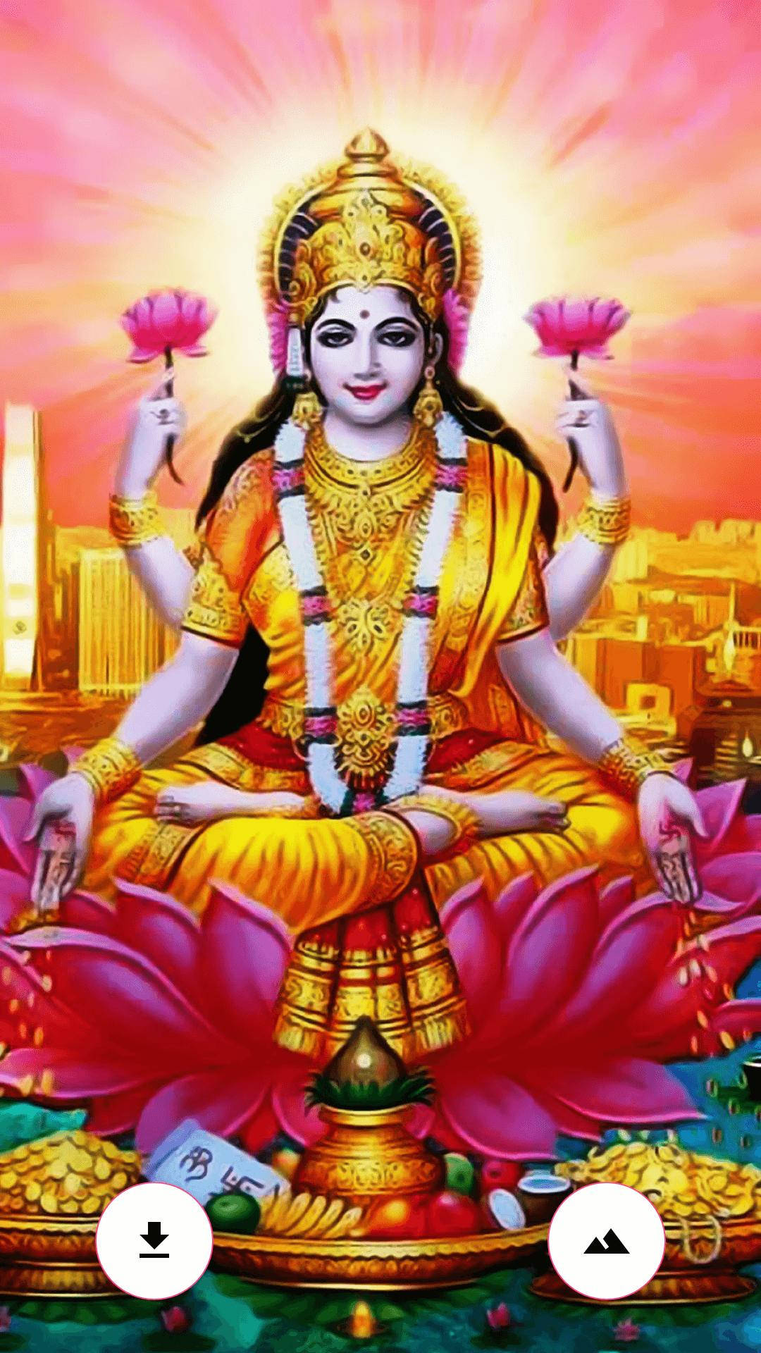 Hindu God Lakshmi Kubera Background
