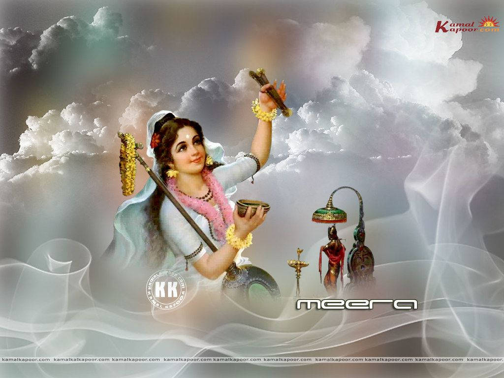 Hindu God Meera Krishna Background