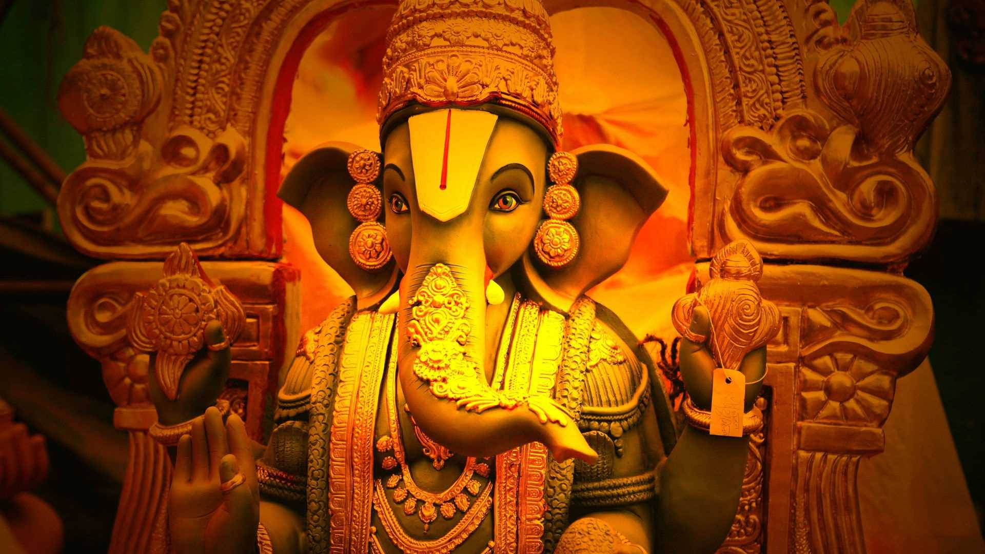 Hindu God Sculpture Ganesh Background