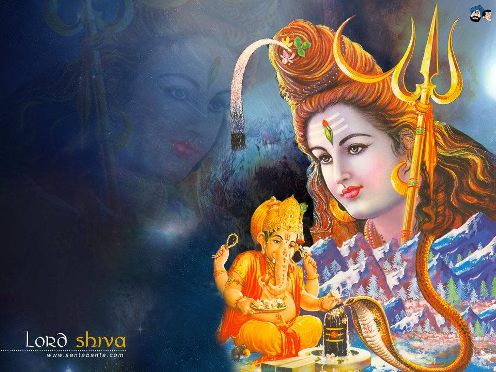 Hindu God Shiva Ganesh Background