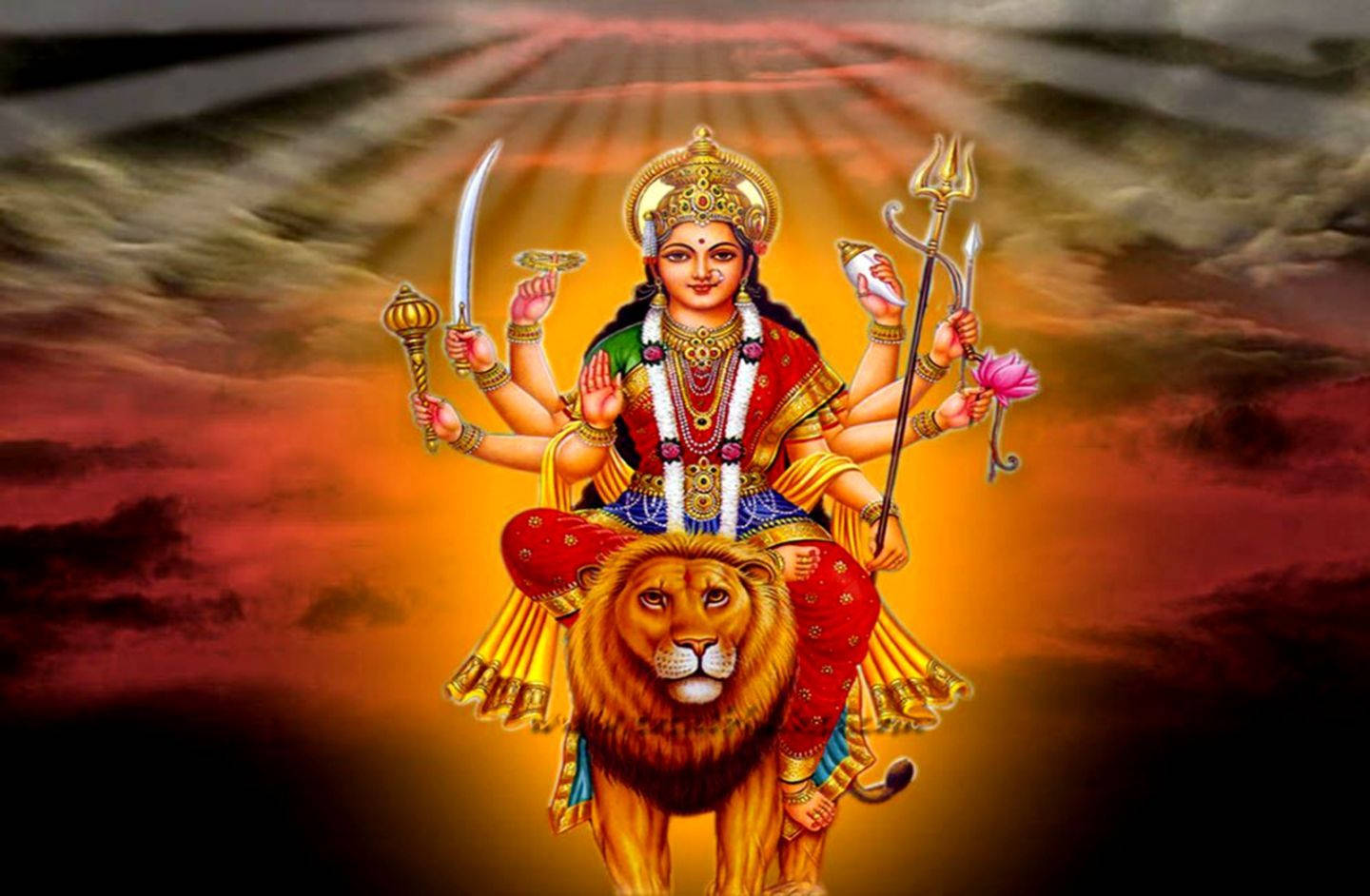 Hindu Goddess Durga Background