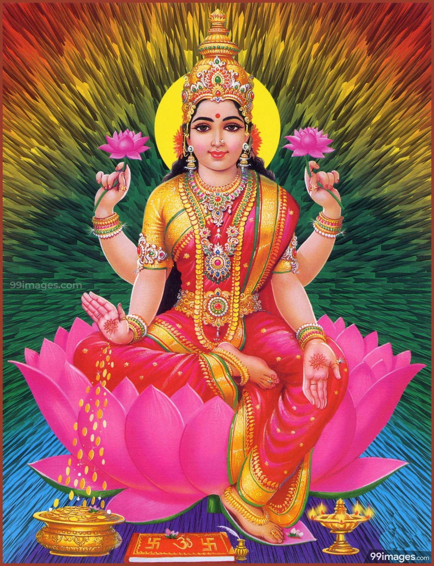 Hindu Goddess Lakshmi Background