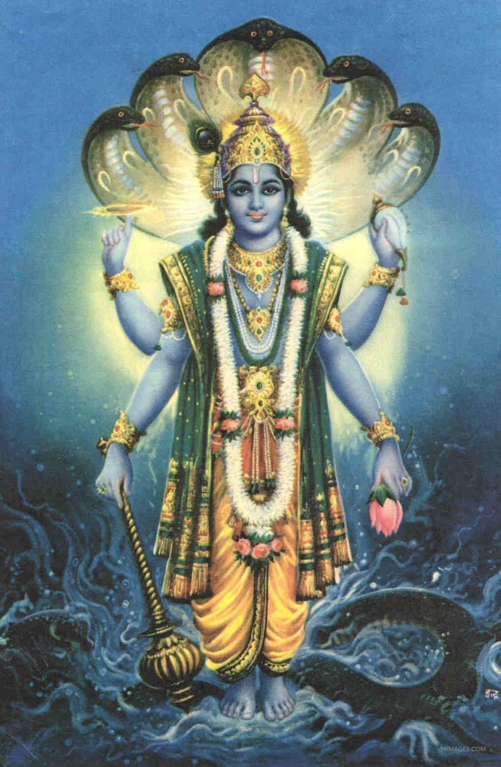 Hindu Myth Lord Vishnu Background