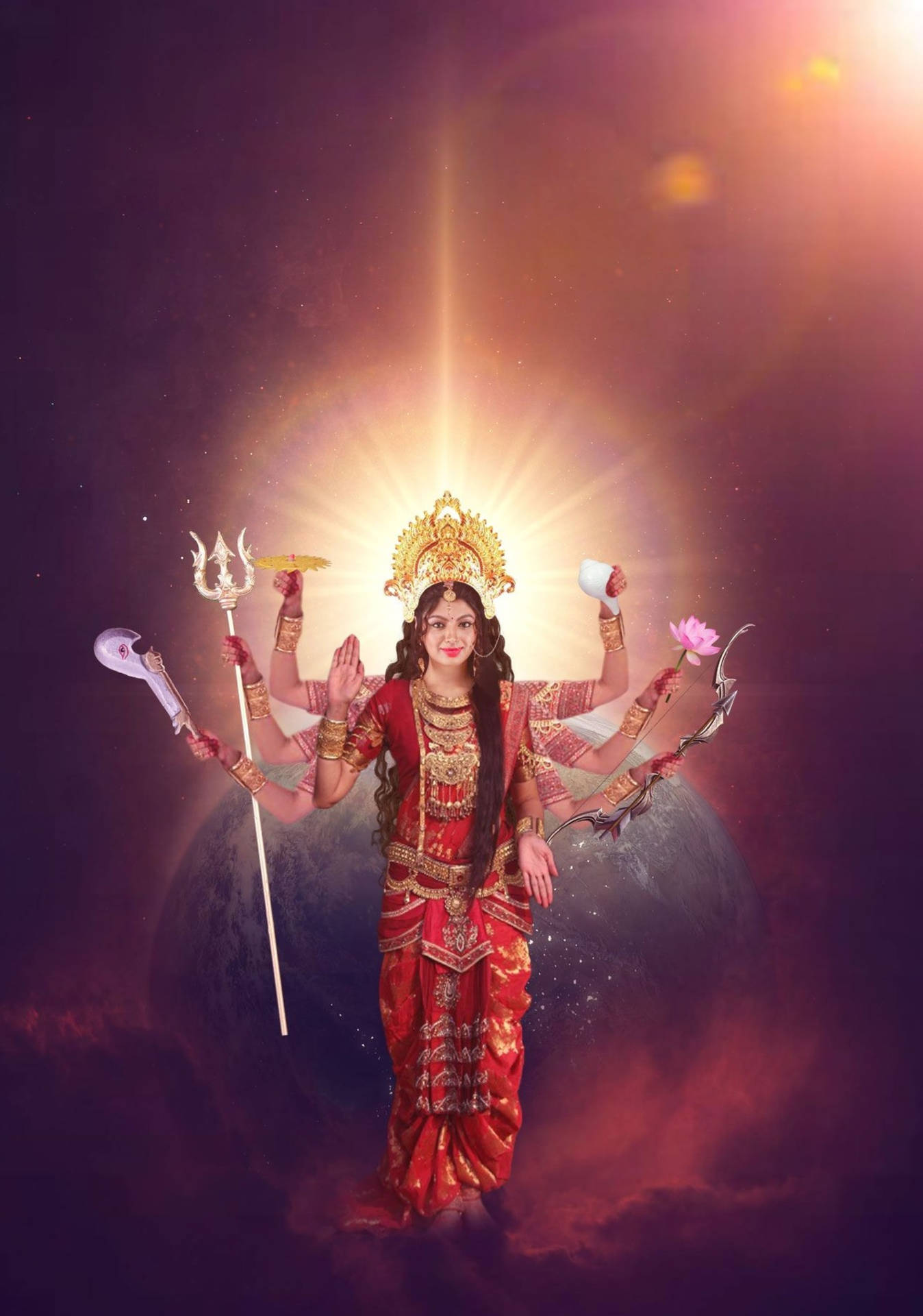 Hindu Shakti Goddess Background