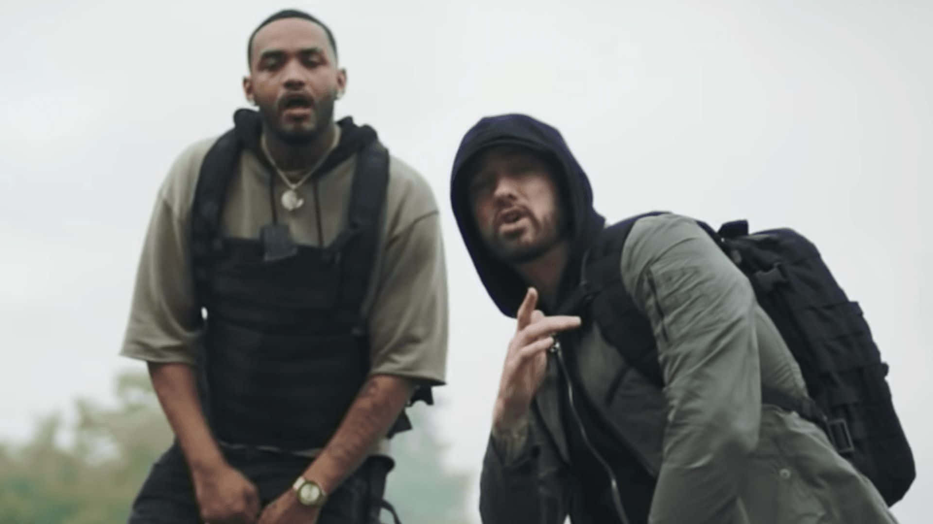 Hip-hop Artist Joyner Lucas Performs On Stage. Background