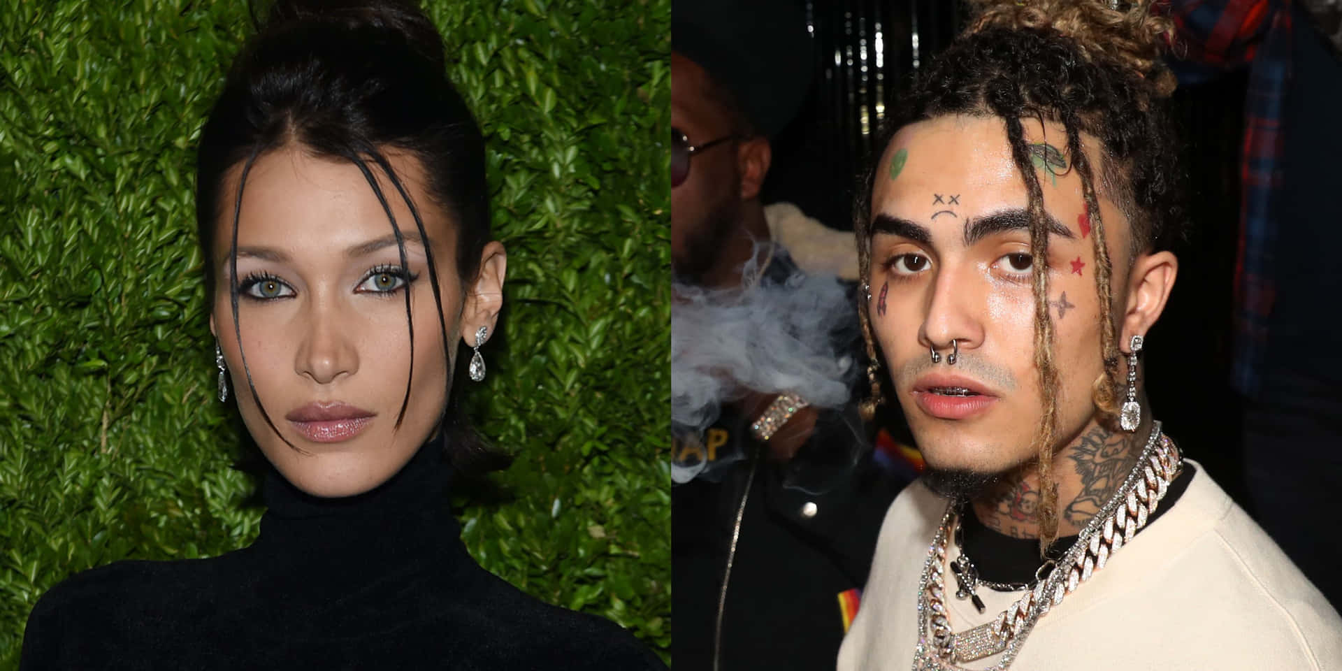 Hip Hop Artist Lil Pump Looking Forward Background