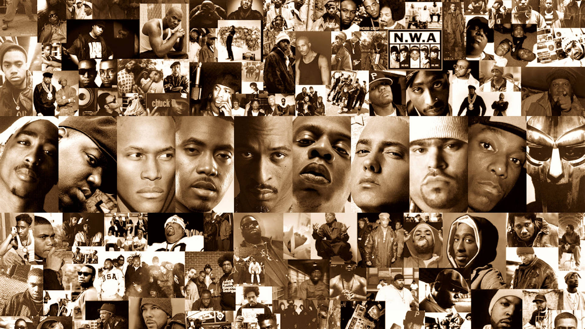 Hip Hop Artists Montage Background