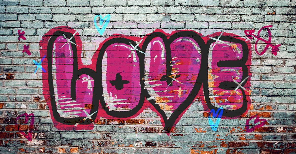 Hip Hop Love Graffiti Art