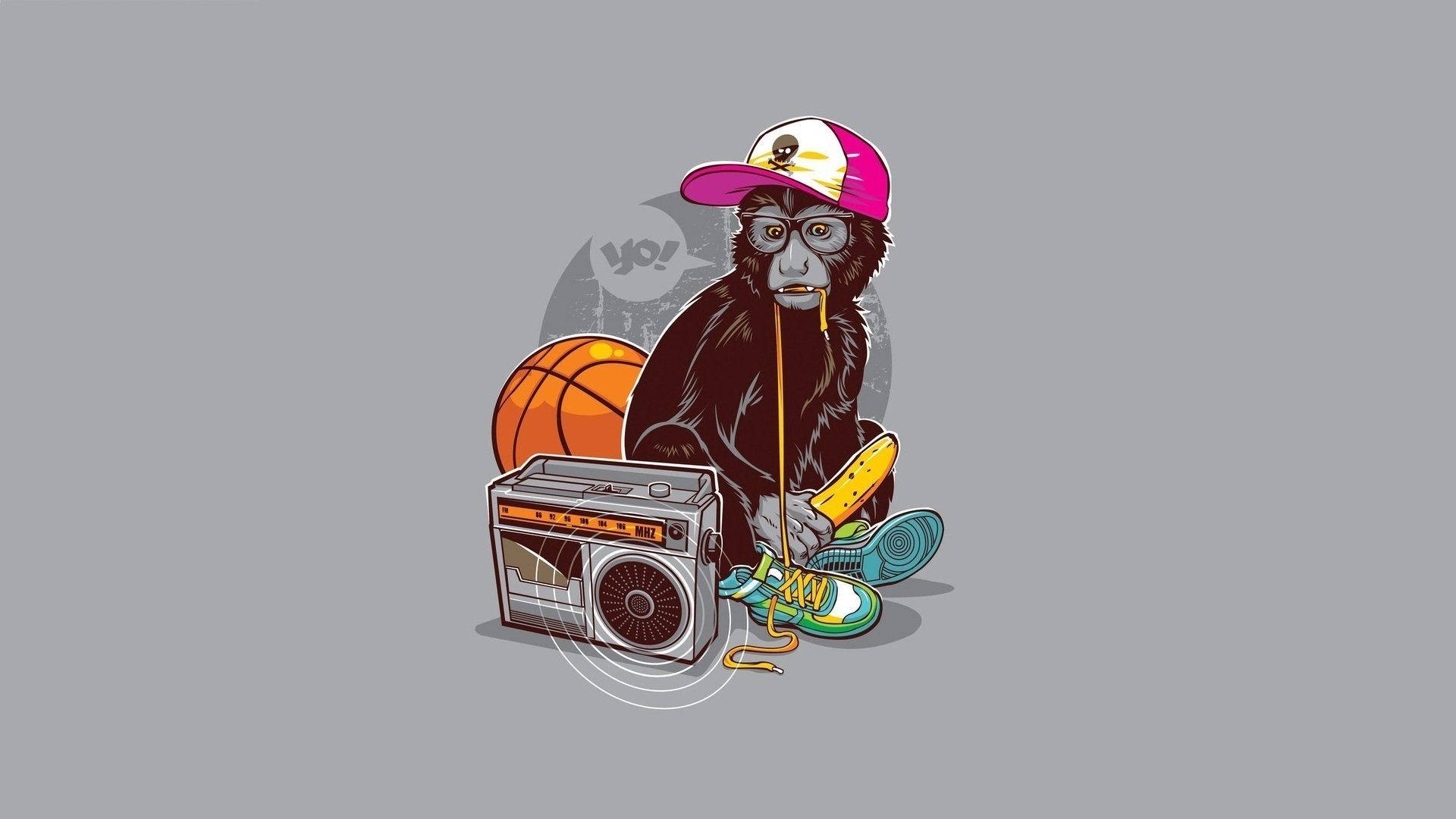 Hip Hop Monkey Background