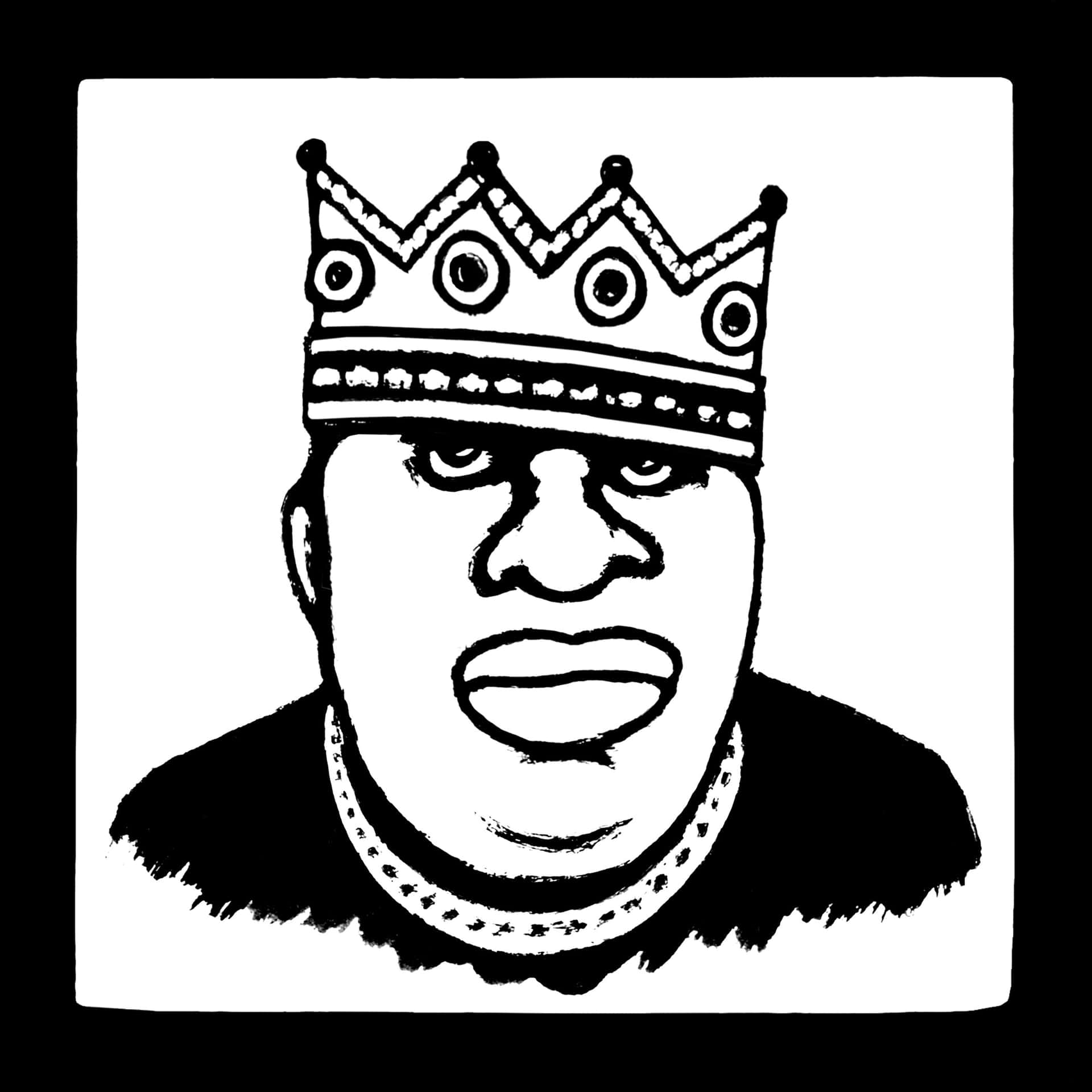 Hip Hop Royalty Illustration_ Notorious B I G Background