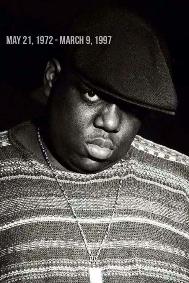 Hip Hop The Notorious Big Portrait Background