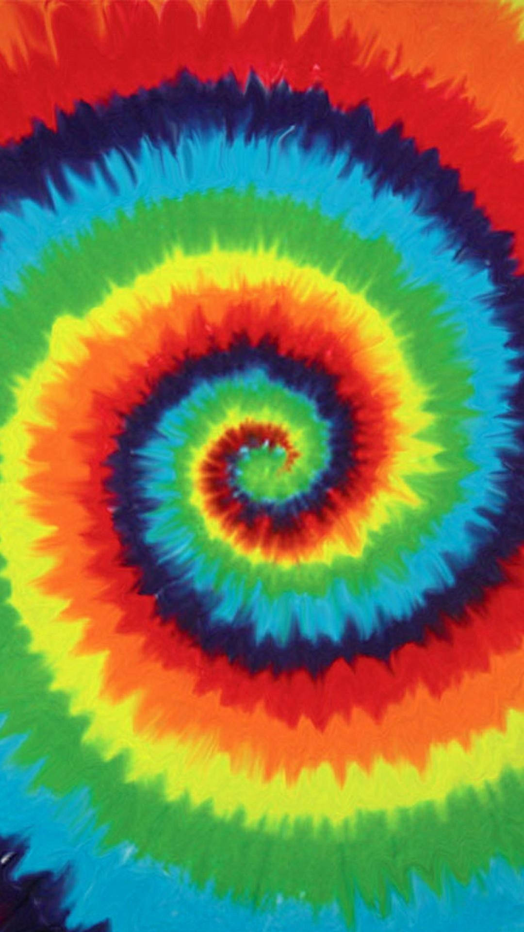 Hippie Coloured Tie-dye Swirl Background