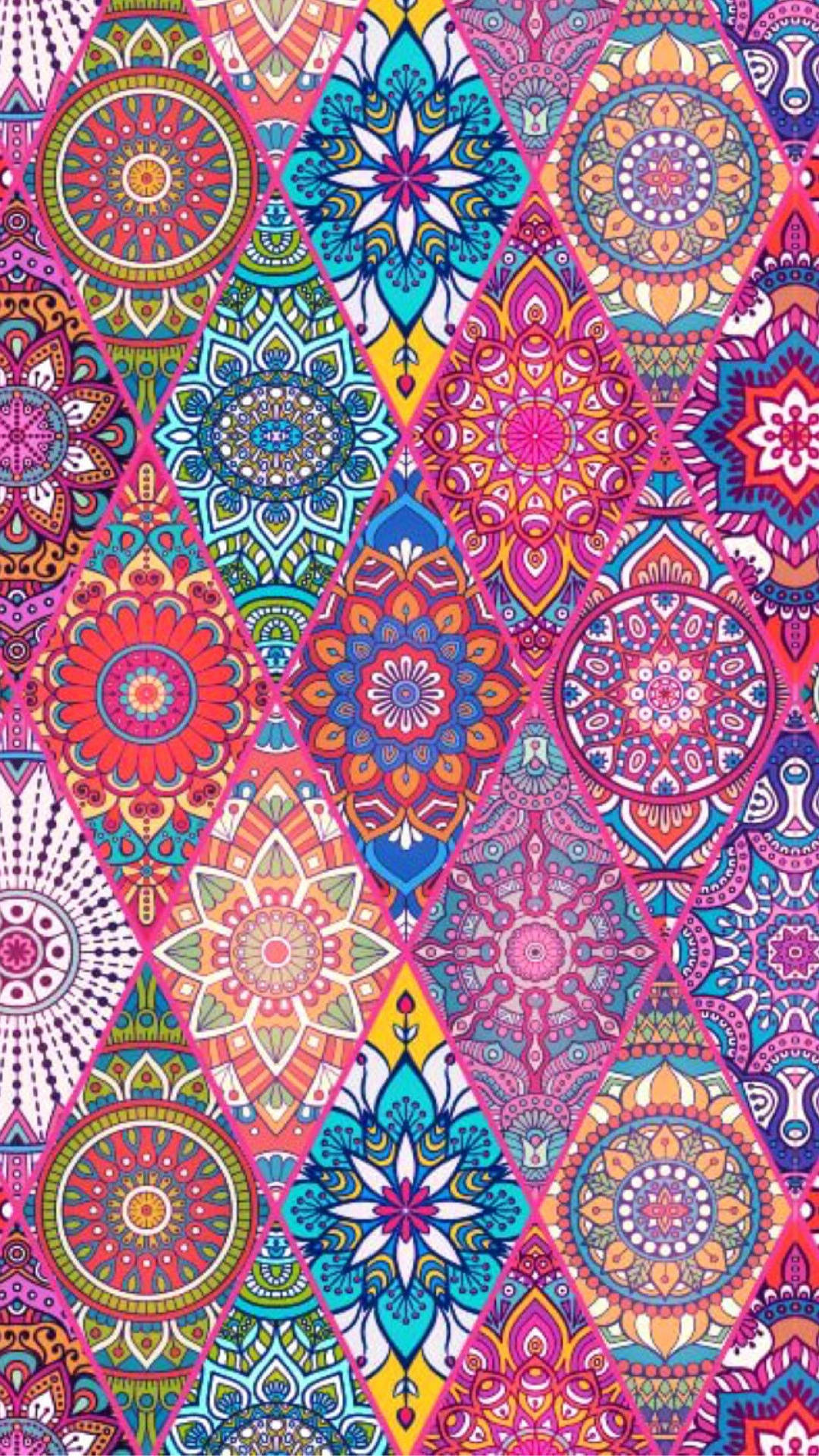 Hippie Diamond Flower Illustration Background