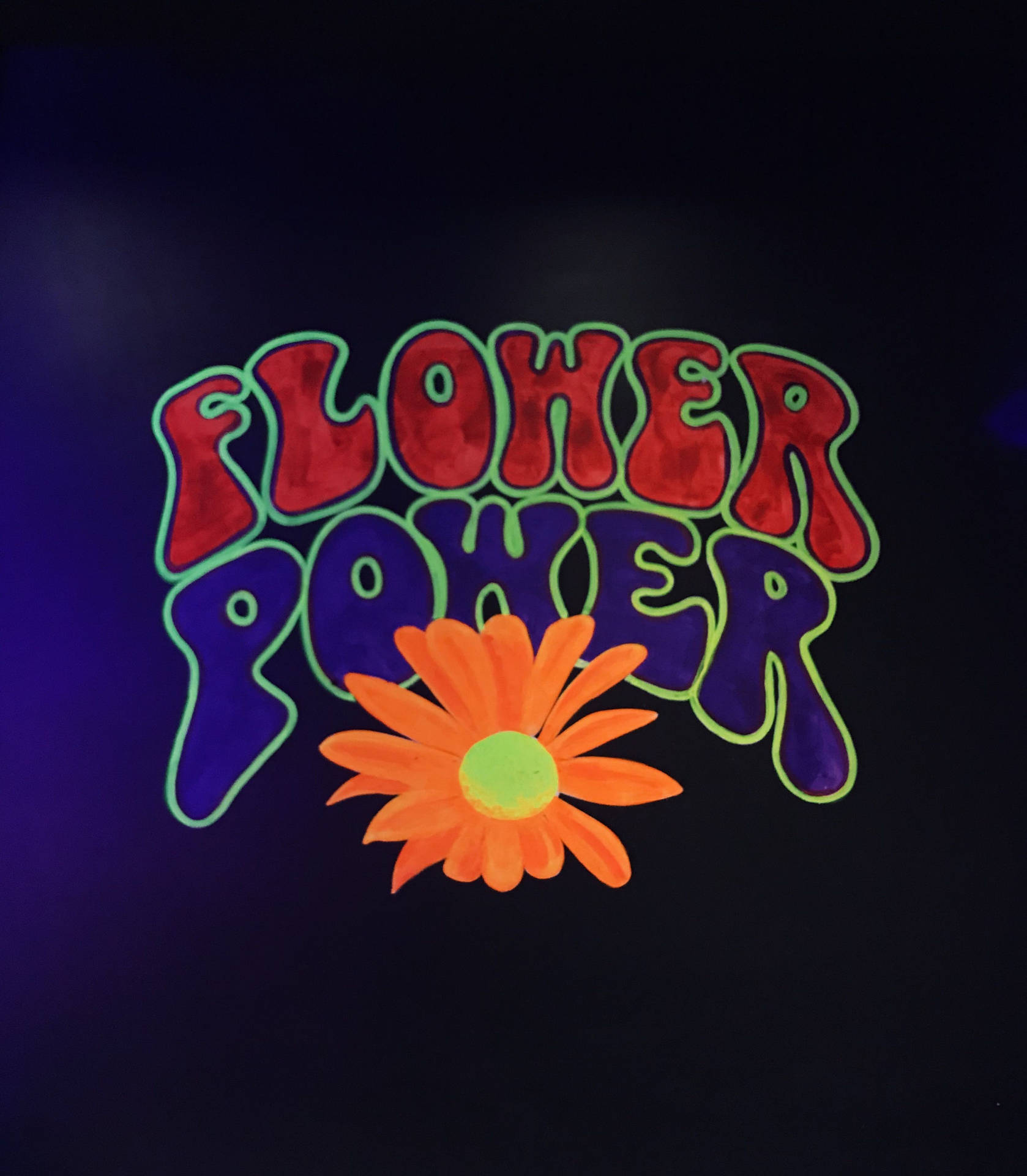 Hippie Flower Power Phrase Background