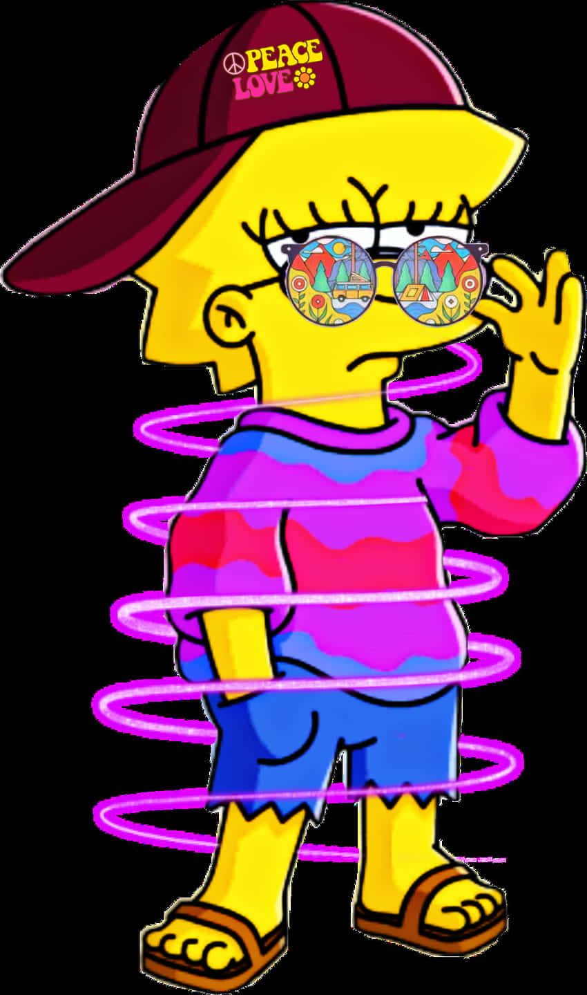 Hippie Lisa Simpson Style Background
