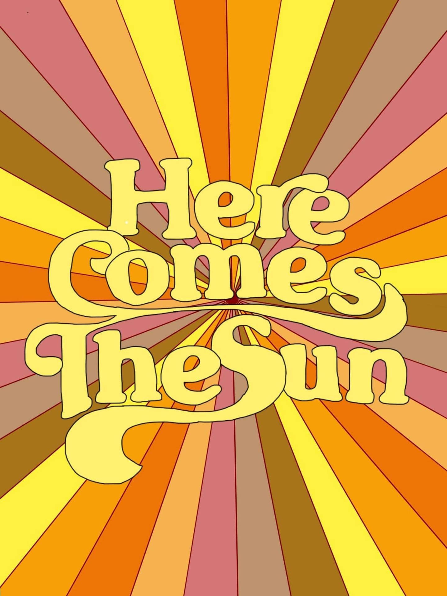 Hippie Poster Here Comes The Sun Background