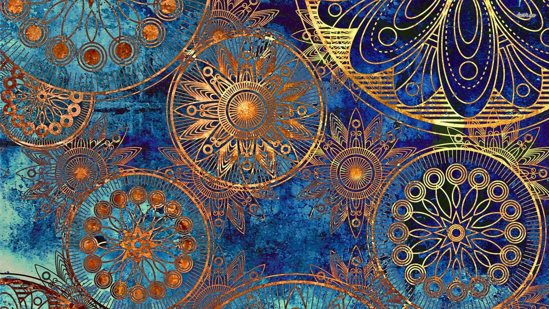 Hippie Spherical Flower Design Background