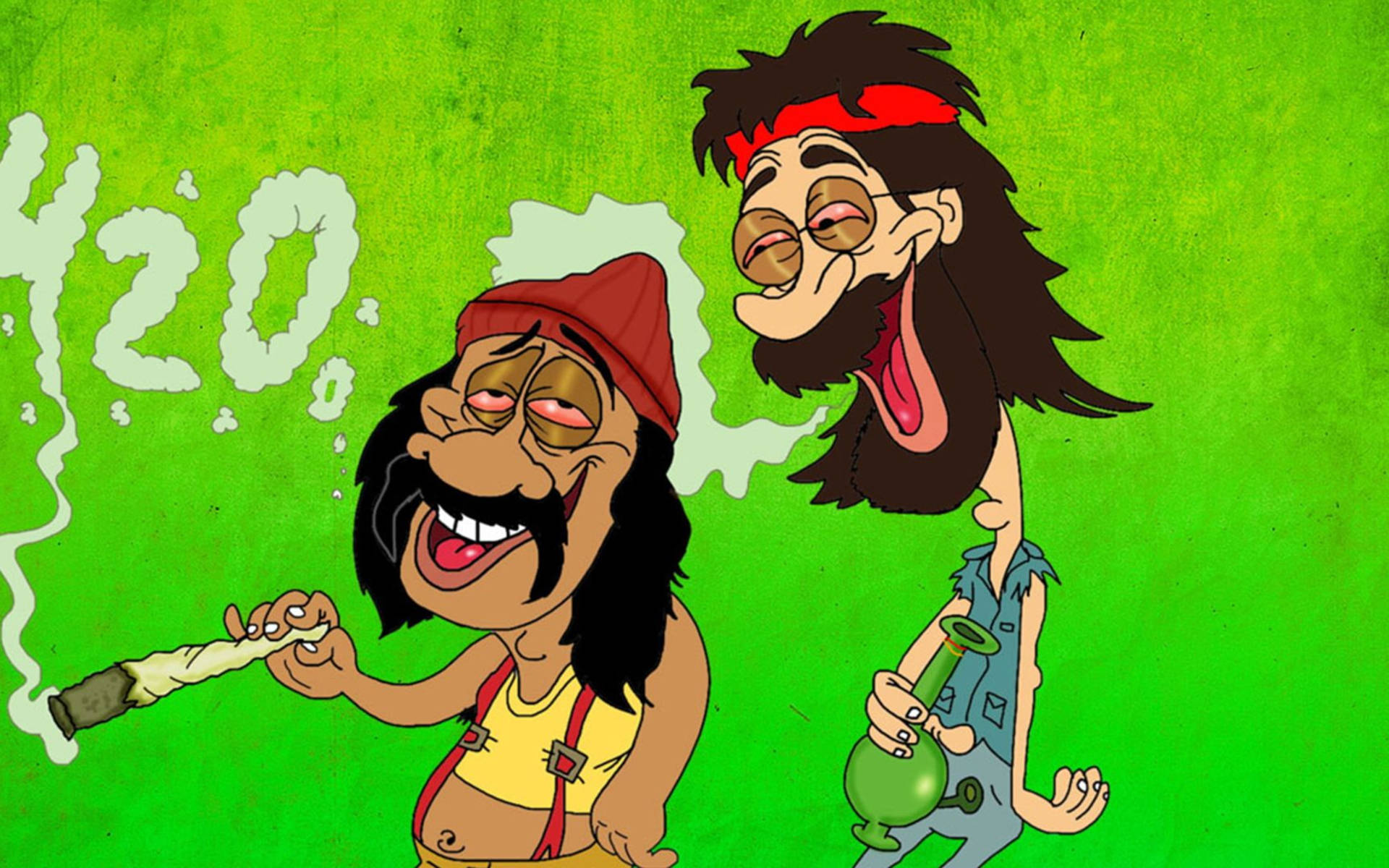 Hippies Smoking Weed Art Background