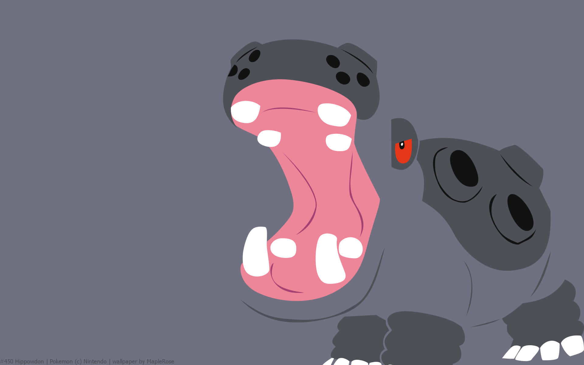 Hippowdon On Gray Background Background