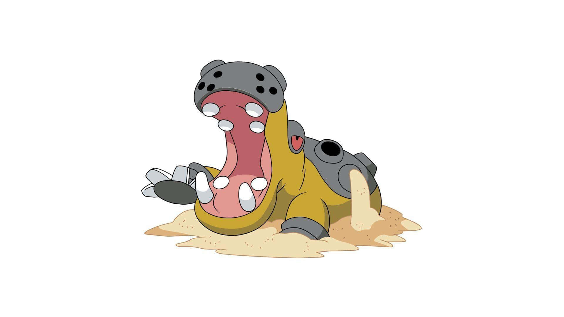 Hippowdon On White Background Background