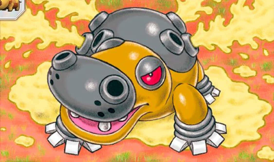 Hippowdon Releasing Sand Background