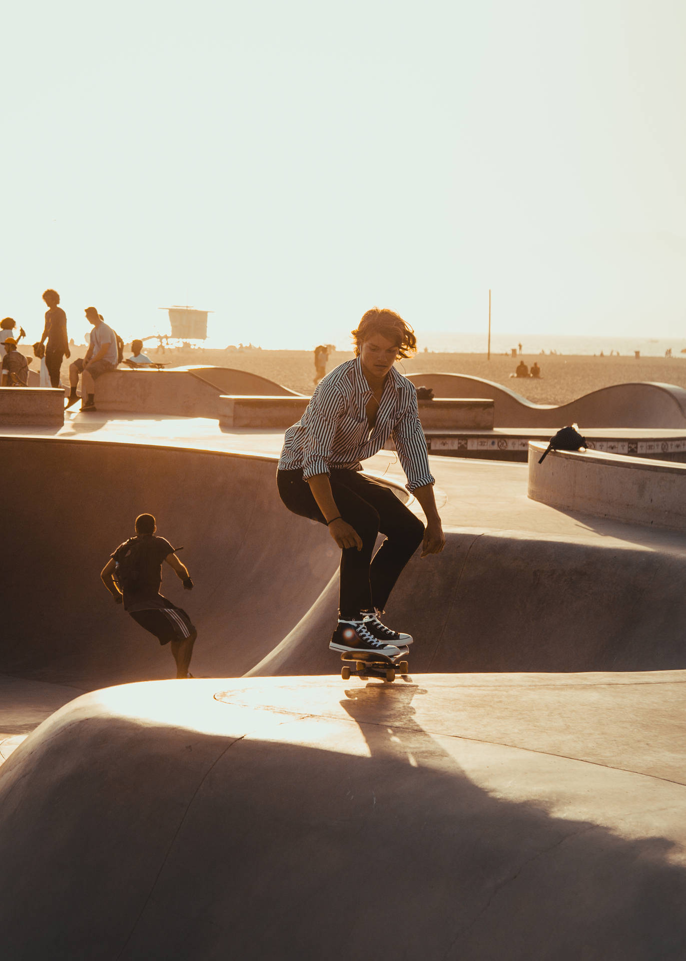 Hipster Skateboard Park Background