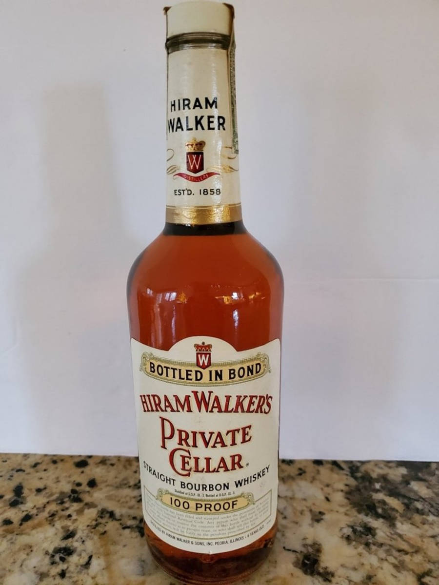 Hiram Walker Private Cellar Straight Bourbon Whiskey Background