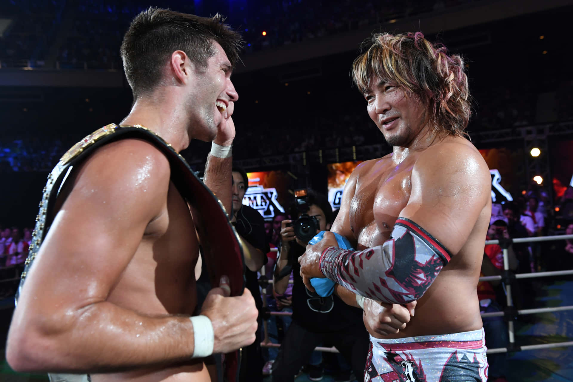 Hiroshi Tanahashi And Zack Sabre Jr Background