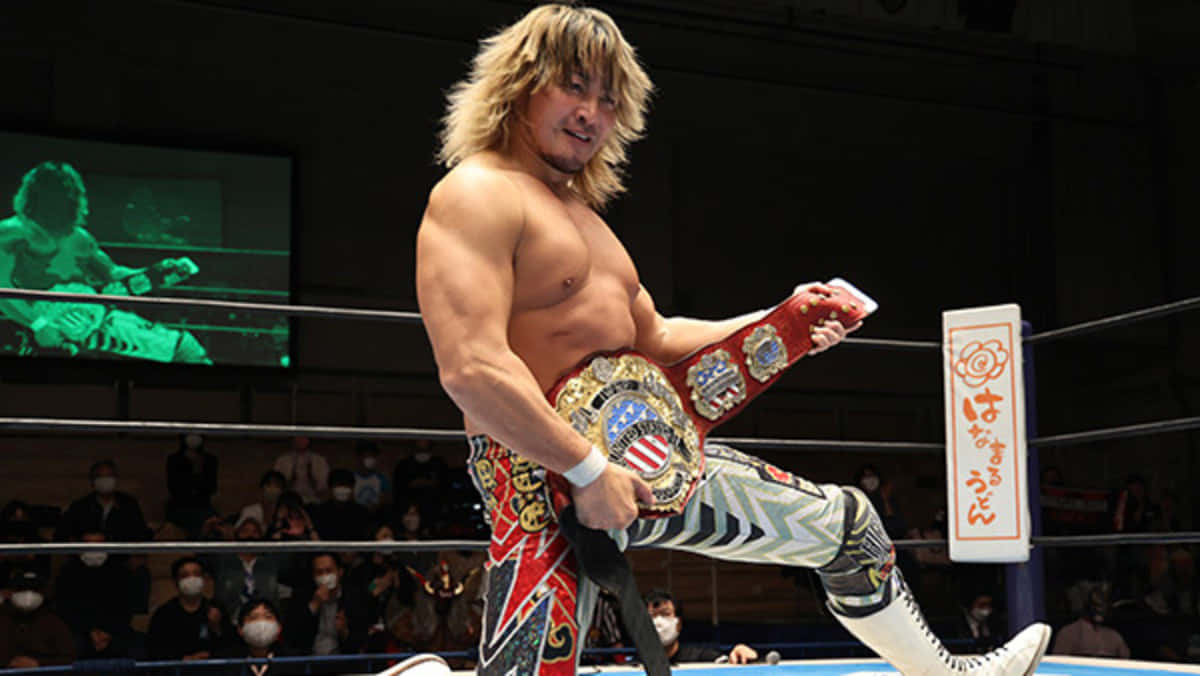 Hiroshi Tanahashi Champion Pose Background