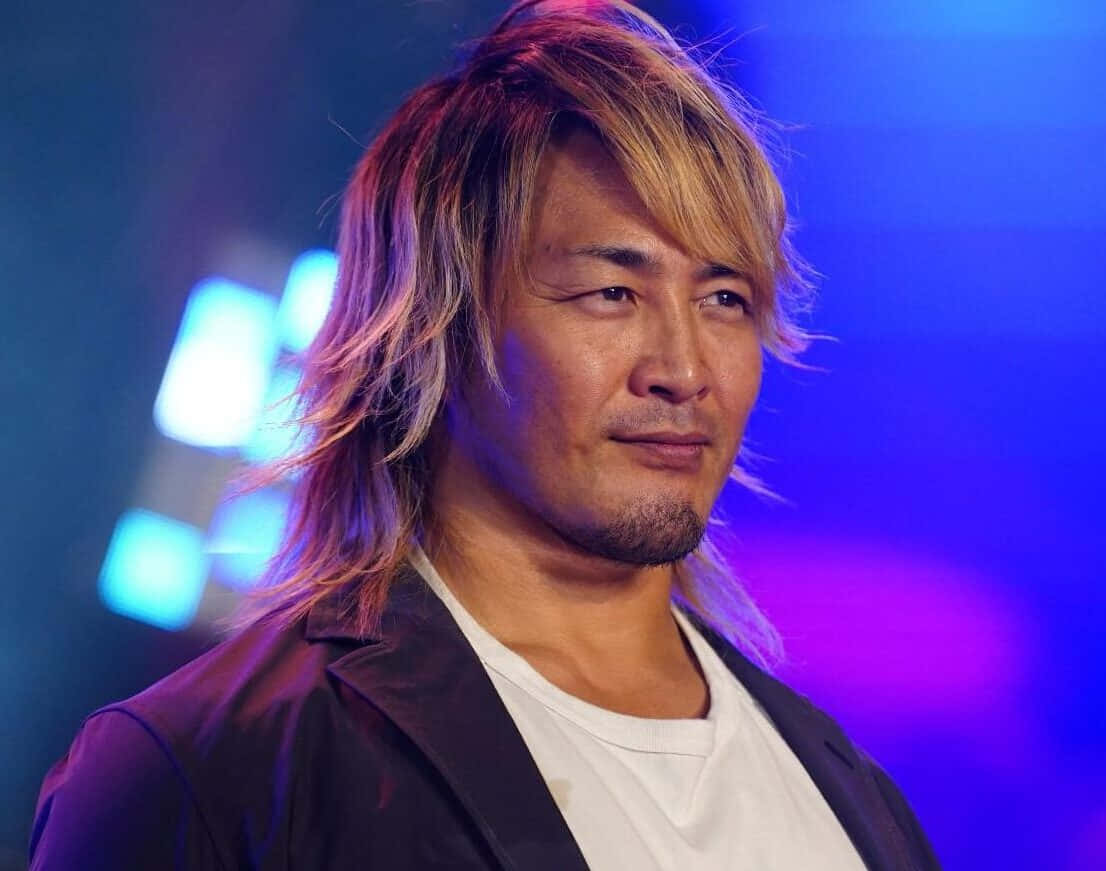 Hiroshi Tanahashi Confident Gaze Background