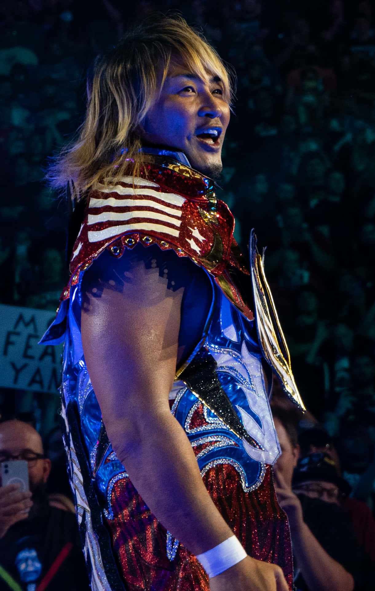 Hiroshi Tanahashi In Action At Njpw Event Background