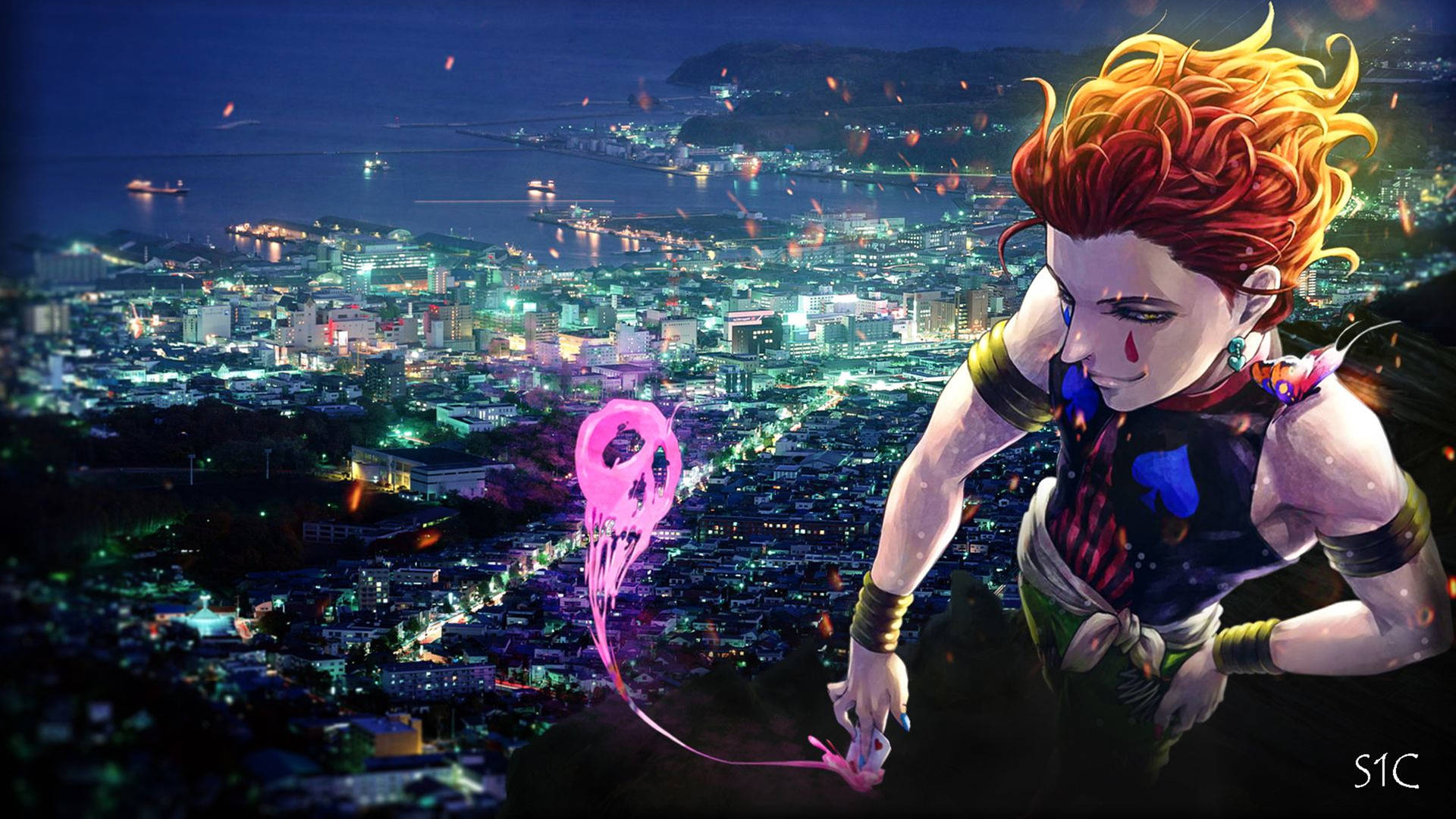 Hisoka 4k Bungee Gum Skull Background