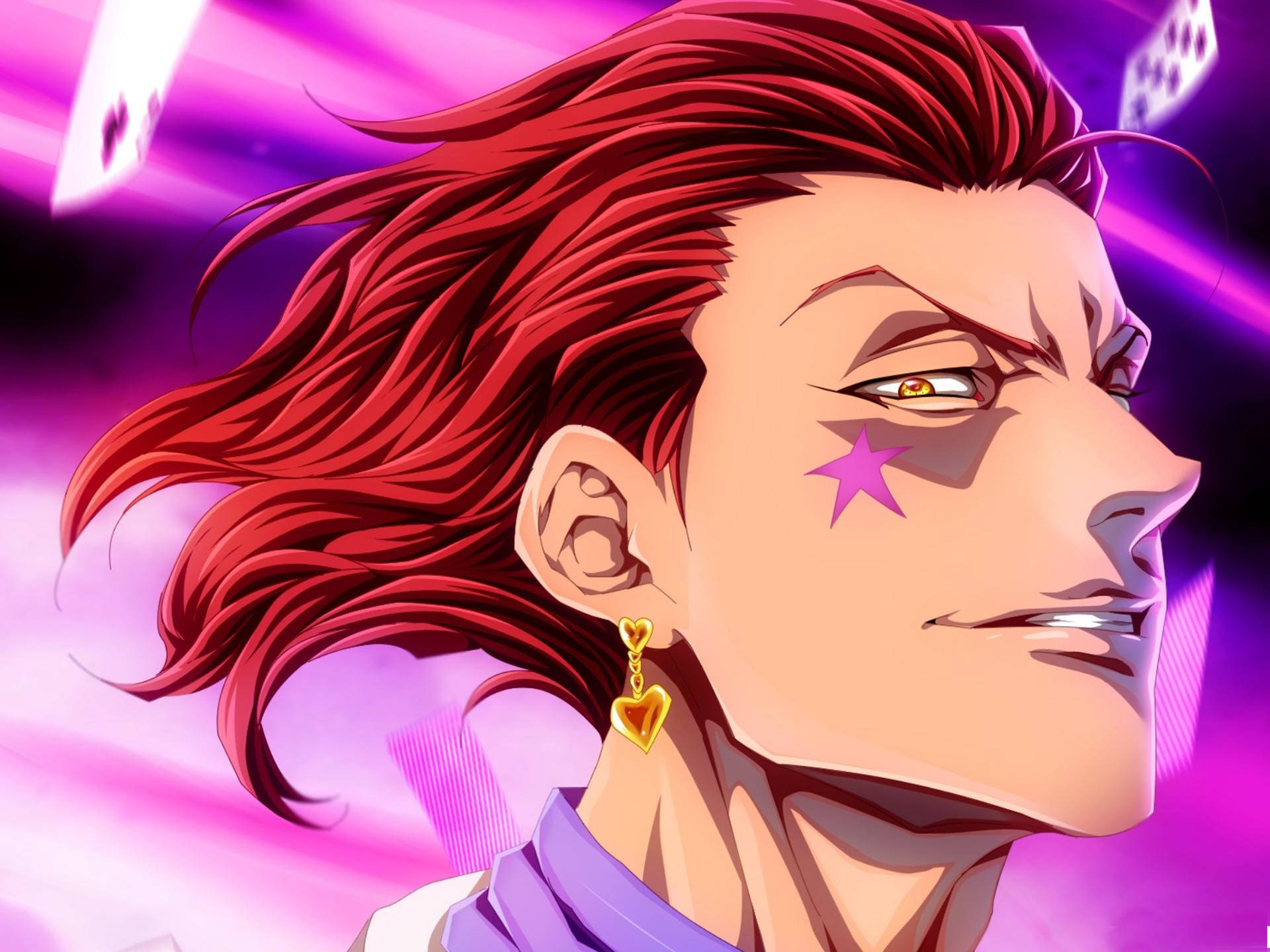 Hisoka 4k Red Hair Background