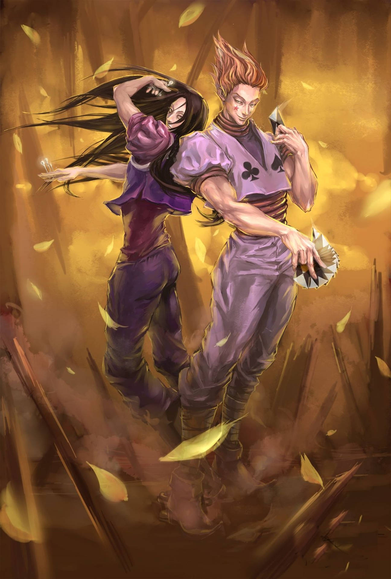 Hisoka 4k With Illumi Duo Background