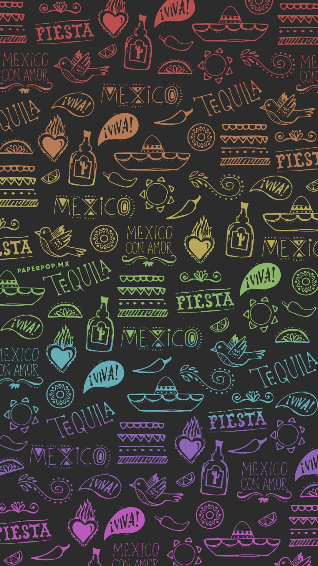 Hispanic Food Pattern Background