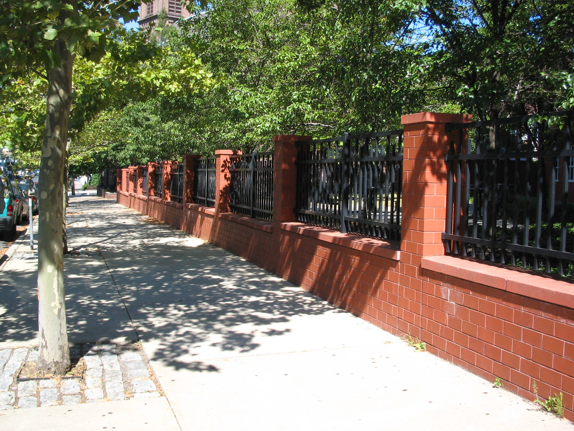 Historic Brick Fence At Rutgers University Background