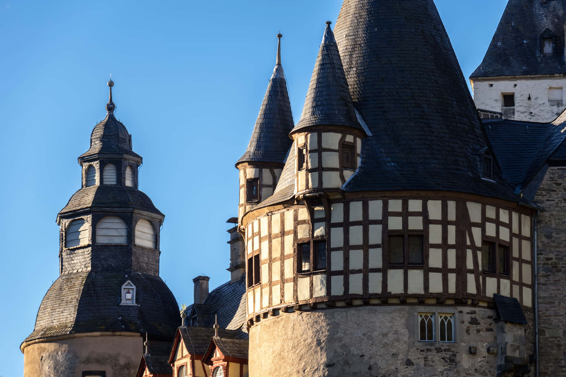 Historic European Castle Architecture Background