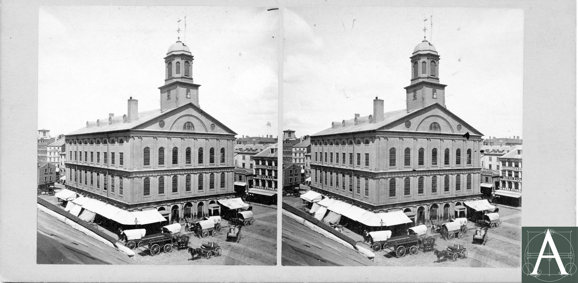 Historic Faneuil Hall In Monochrome