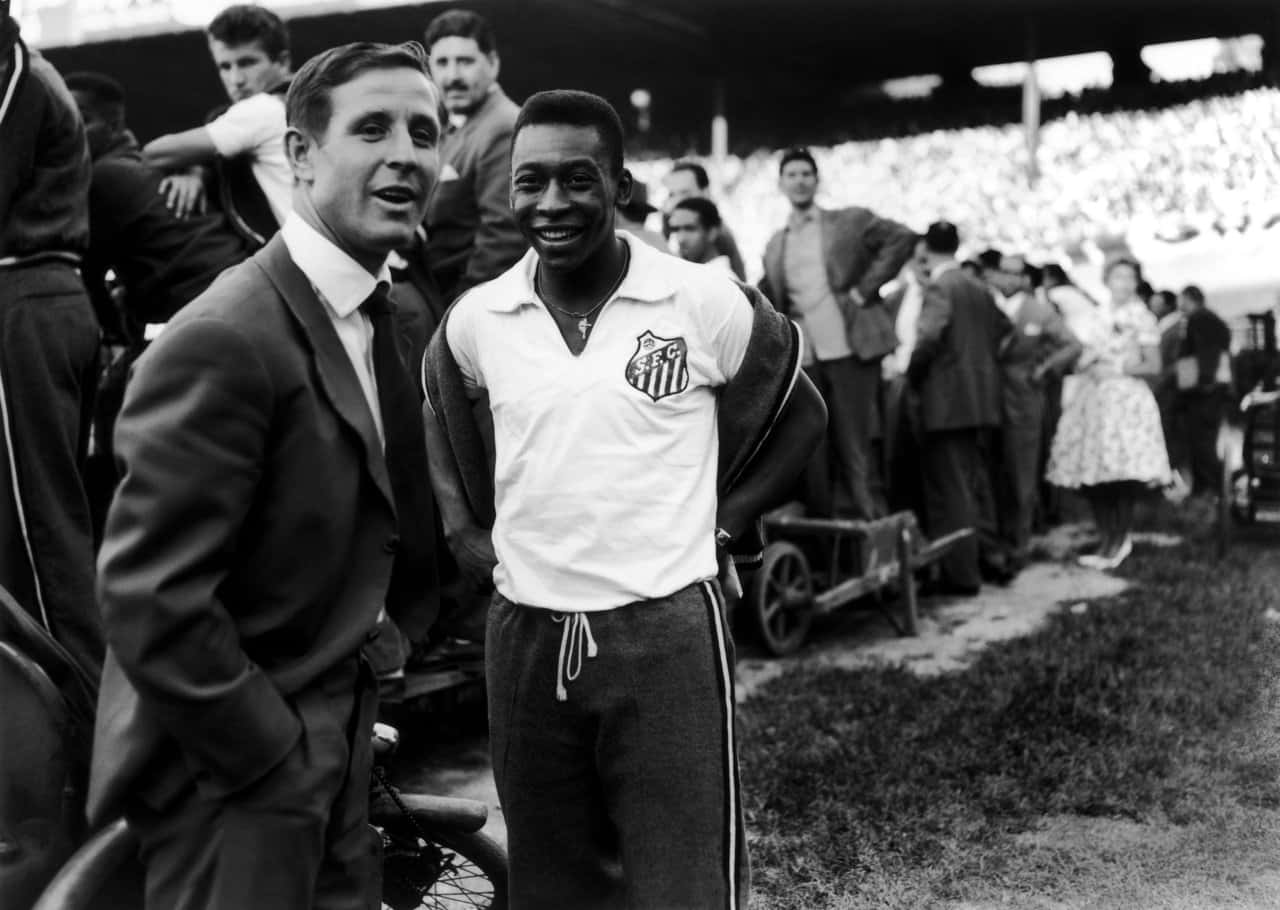 Historic Football Legends Smiling Background
