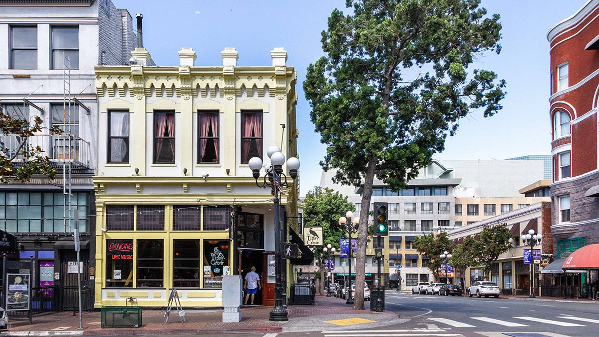 Historic Gaslamp Quarter In Beautiful San Diego Background