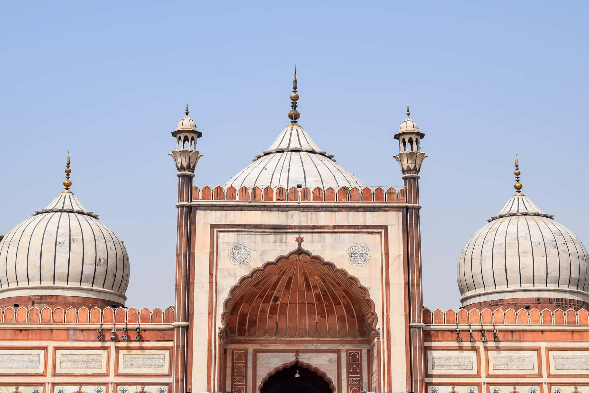 Historic Masjid Architecture Domes Background