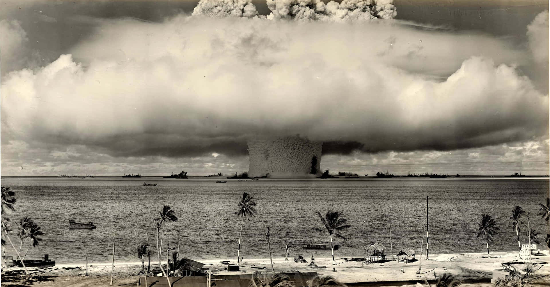 Historic Nuclear Test Explosion Background